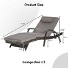 Outdoor Patio Recliner Set of 2,Rattan Adjustable Recliners With Cushion And Armrest,Outdoor Furniture Set For Poolside,Garden-Cuddlewood - 4 of 4