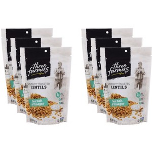 Three Farmers Food Inc Snack Lentil Sea Salt and Vinegar - Case of 6 - 140 gm - 1 of 2