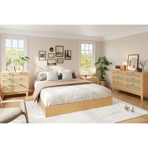 Minimalist Wood Platform Bed Frame Twin Size - No Box Spring Needed, Low Profile Full Floor Contact, Sturdy Slats, No Headboard - 1 of 4