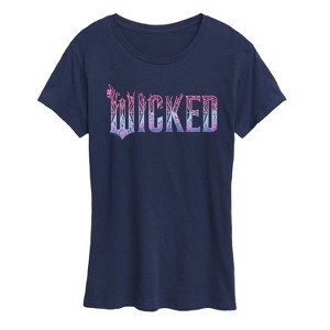 Women's - Wicked - Floral Ombre Logo Short Sleeve Graphic T-Shirt - 1 of 4