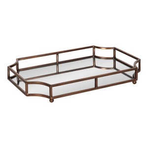 Kate and Laurel Ciel Tray, 19x13x3, Bronze - 1 of 4