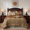 Gulches Queen 9 Piece Jacquard Comforter Set Brown - 4 of 4