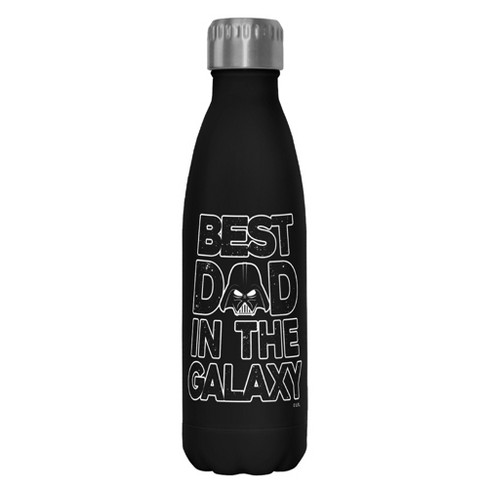 Simple Collage Stainless Steel Water Bottle with Straw by