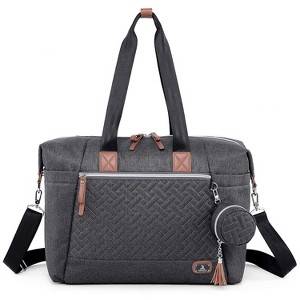 Dikaslon Diaper Bag Tote with Pacifier Case and Changing Pad Baby Bag for Boys and Girls - 1 of 4
