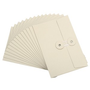 Unique Bargains Sturdy Paper Blank Card Envelopes with String Tie Closure 15 Pcs - 1 of 4