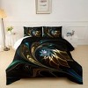 Acoinel 3 Pcs Fractal Art Comforter Set with 2 Pillowcases - 4 of 4