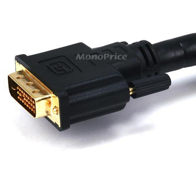 Monoprice DVI-D Video Cable - 6 Feet - Black | 24AWG CL2 Dual Link 9.9 Gbps, 2 of 3