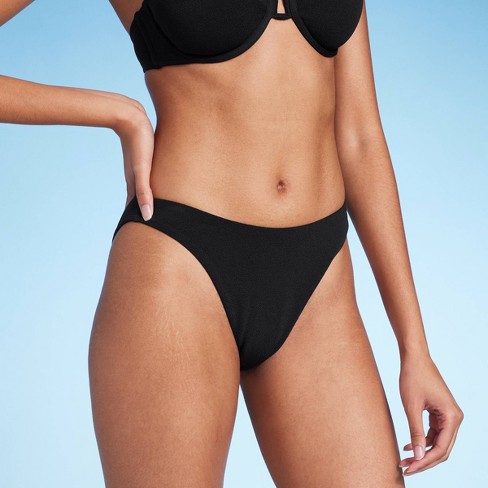 Women's High Leg Cheeky Bikini Bottom - Shade & Shore™ Black S : Target
