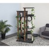 Go Pet Club 70" Forest Cat Tree House Furniture with Leaves F2097 - Beige/Brown - 2 of 2