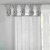 TopComfy Curtain Panels Twisted Tab Voile Sheer Curtain Pair Filtering Semi Transparent Drapes Anti Glare Breathable for Home, Gray, 2.95"*9.45"*7.87" - 4 of 4