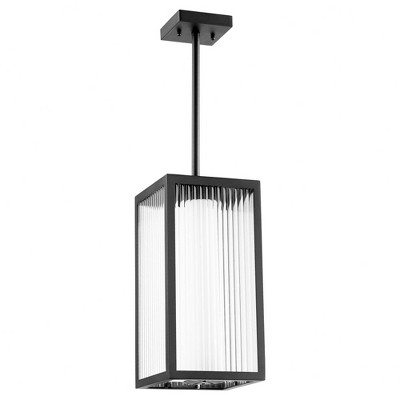 Quorum Lighting Maestro 3-Light LED Outdoor Pendant, Noir Finish