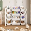 KTMBDW Kids Toy Storage Organizer with 12 Plastic Bins - White/Gray - 2 of 4