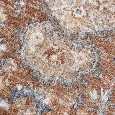 Hauteloom Gael Rust Flat Pile Washable Rug