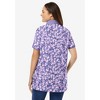 Woman Within Women's Plus Size Perfect Printed Short-Sleeve Polo Shirt - 3 of 4