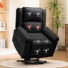 Comhoma Power Lift Recliner Chairs for Elderly Big and Tall Heated Massage Sofa PU Leather with Position 2 Side Pockets&Cup Holders - 2 of 4