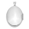 Black Bow Jewelry 14k White Gold 32mm Floral Border Oval Locket - 3 of 4