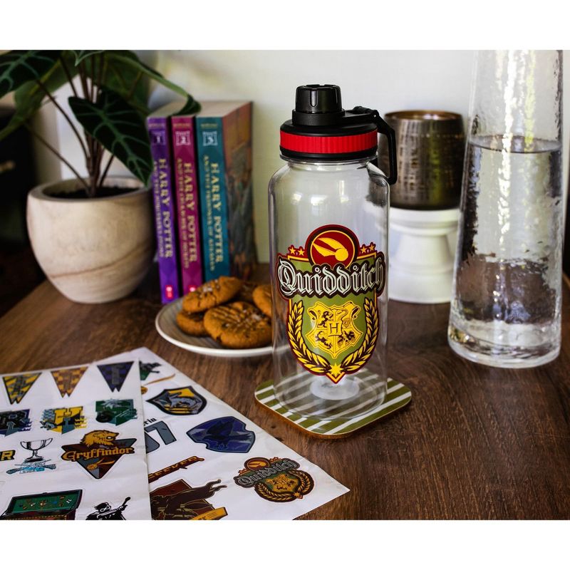 Silver Buffalo Harry Potter Quidditch 32-Ounce Water Bottle and Sticker Set, 3 of 7