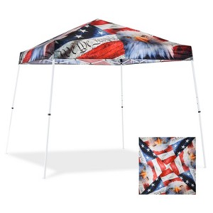 EAGLE PEAK Slant Leg Pop-up Canopy Tent Easy One Person Setup Instant Outdoor Beach Canopy Folding Portable Sports Shelter - 1 of 4