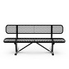 Flash Furniture Sigrid Outdoor Bench with Backrest, Commercial Grade Expanded Metal Mesh Seat and Backrest and Steel Frame - 3 of 4