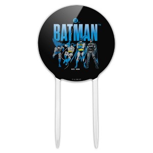 Batman Across the Years Line Up Acrylic Cake Topper Party Decoration for Wedding Anniversary Birthday Graduation - 1 of 3