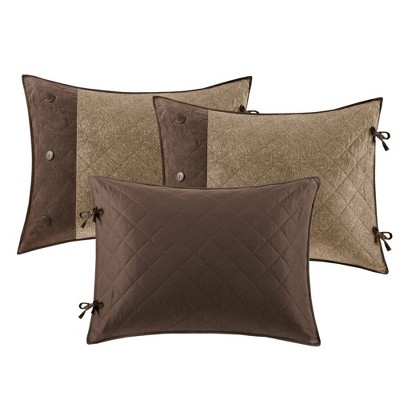 Brown Faux Suede Reversible Daybed Cover Set with Shams