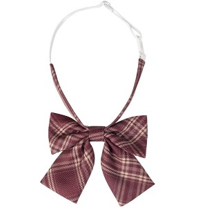INSPIRE CHIC Women's Pre-tied Colorful Plaid Elastic Strap Party Costume Bow Ties - 1 of 4