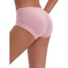 INSPIRE CHIC Women's Mid-Waisted Modal Solid Cotton Soft Breathable Full Coverage Briefs 2 Packs - 2 of 4