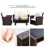 Sapphtopaz Patio Furniture Set Wicker Woven Sectional Outdoor Chairs with Cushion and Coffee Table Sofa Set for Outdoor, Terrace - 4 of 4