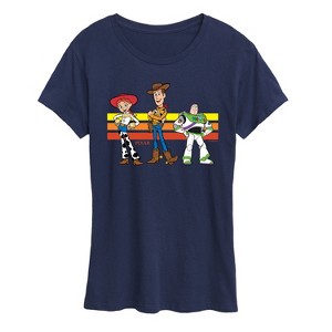 Women's - Toy Story - Buzz, Woody, And Jessie Short Sleeve Graphic T-Shirt - 1 of 4