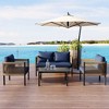 Multi-person Outdoor Sofa Combination with A Table, Suitable for Garden, Backyard and Balconies - 2 of 4