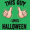 Women's Design By Humans This Guy Loves Halloween By MultimediaOne Racerback Tank Top - 2 of 3