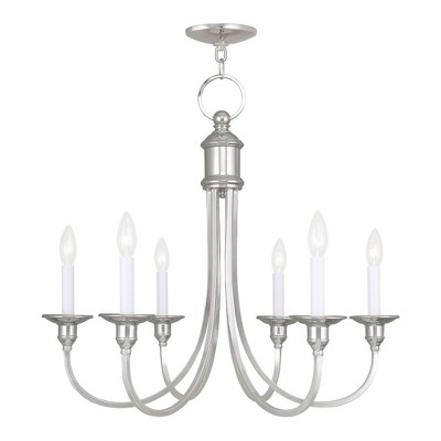 Livex Lighting Cranford 6 - Light Chandelier in  Polished Nickel