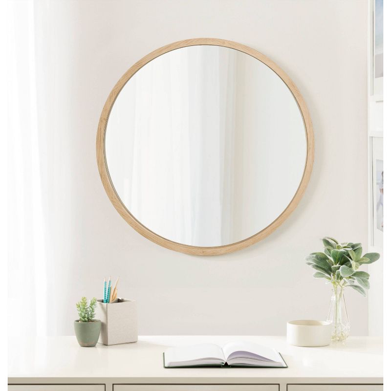 Kate & Laurel All Things Decor 28"x28" Occonor Wood Round Mirror, 5 of 8