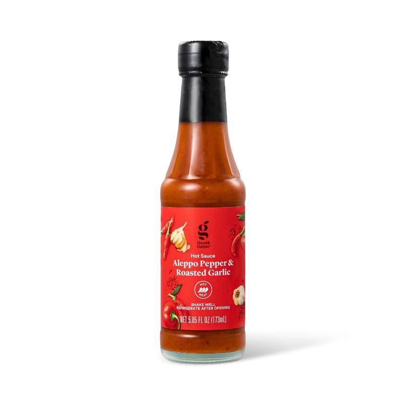Aleppo Pepper &#38; Roasted Garlic Hot Sauce - 5.85 fl oz - Good &#38; Gather&#8482;, 1 of 4