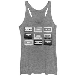 Women's Lost Gods Cassette Tape Parade Racerback Tank Top - 1 of 3