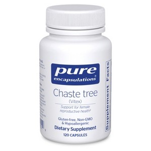 Pure Encapsulations Chaste Tree (Vitex) - Supports Menstrual Cycle Regularity - for Breast Comfort* - Women's Supplement - Non-GMO & Vegan - 120 Caps - 1 of 4