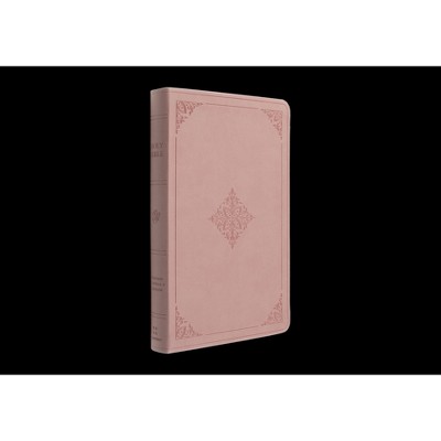 ESV Large Print Value Thinline Bible (Trutone, Blush Rose, Fleur-De-Lis Design) - (Leather Bound)