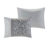 Gulches Embroidered 8 Piece Comforter Set, Grey Cal King - Complete Bedding Set with Embroidery for Elegant Bedroom Decor - 2 of 4