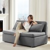Mjkone Full/Queen Size Sofa Bed, 2 in 1 Convertible Linen Loveseat Sleeper Sofa Couch with Cushions - 3 of 4