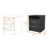 JUJABU Elegant Nightstand with Two Drawers, Concealed Shelf - 4 of 4