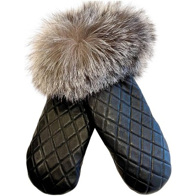 Women's Wo's Leather Quilted Mittens - Mitchie's Matchings