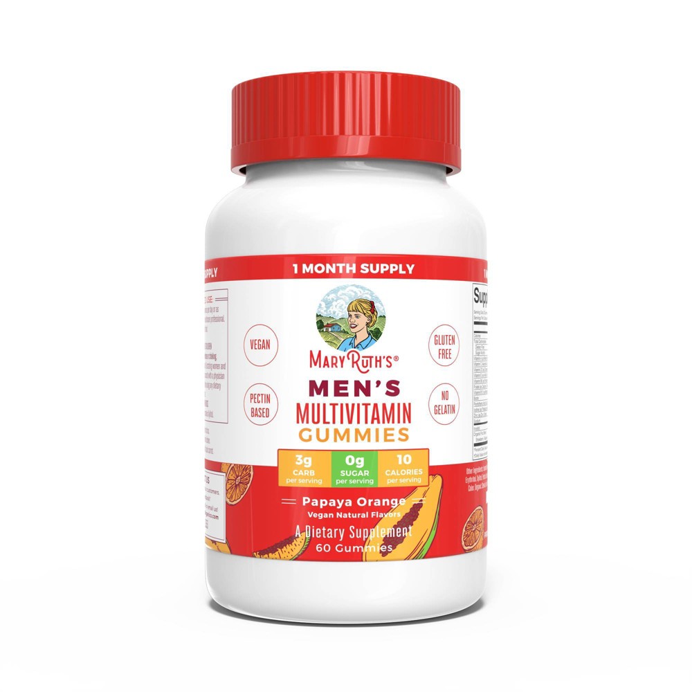 Photos - Vitamins & Minerals MaryRuth's Men's Multivitamin Sugar Free Vegan Gummies - 60ct