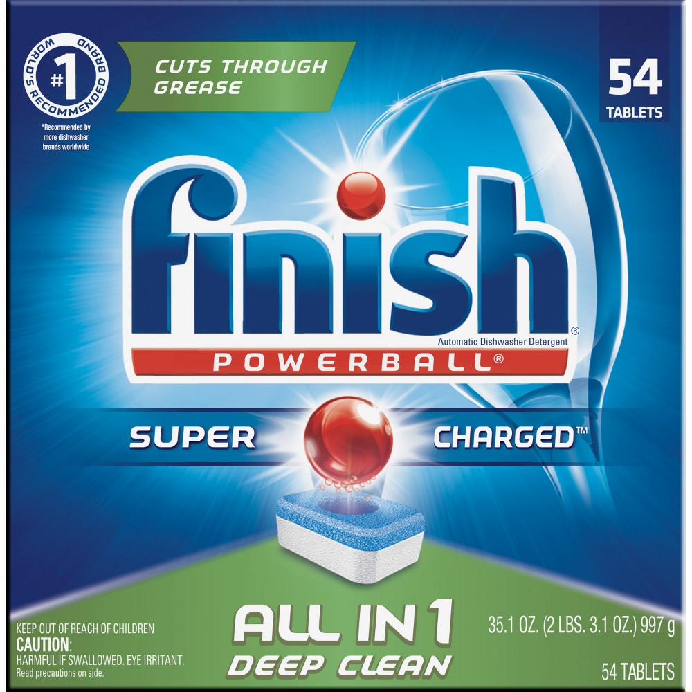 UPC 051700810505 product image for Finish Automatic Dishwasher Detergent Powerball Tabs 60 ct | upcitemdb.com