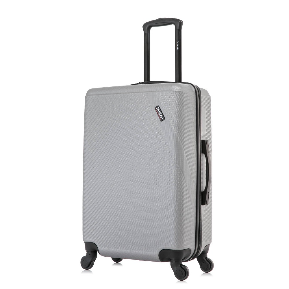 Photos - Luggage Dukap Discovery Lightweight Hardside Large Checked Spinner Suitcase - Silv 
