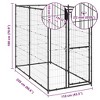 vidaXL Outdoor Dog Pen Pet Crate Kennel Cage Playpen House for Yard Steel - 4 of 4