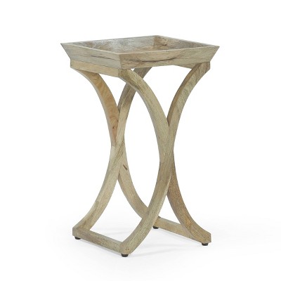 Meagher Rustic Handcrafted Mango Wood Side Table Natural - Christopher Knight Home