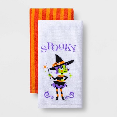 2pk Witch Halloween Terry Kitchen Towels - Hyde & EEK! Boutique™