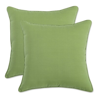 Outdoor 2-Piece Square Toss Pillow Set - Green Forsyth Solid