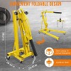 2 Ton engine hoist with folding design, lever, and 6 casters; heavy-duty hydraulic crane ideal for workshops, garages, and warehouses. - 4 of 4