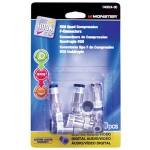 Monster JHIU 140024-00 Compression F Connector, 3 GHz - 1 of 1